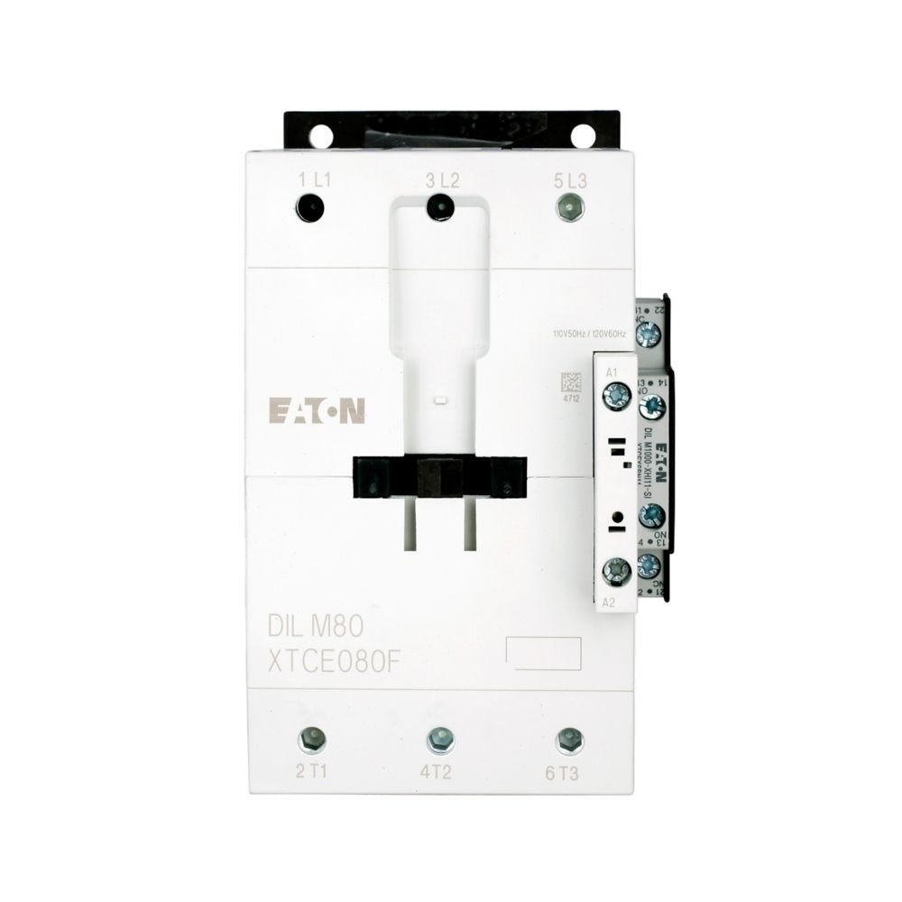Eaton XTCE095FS1A IEC Contactor, 95A, Side-Mounted, 110 Vac 50 Hz, 120 Vac 60 Hz, NEW