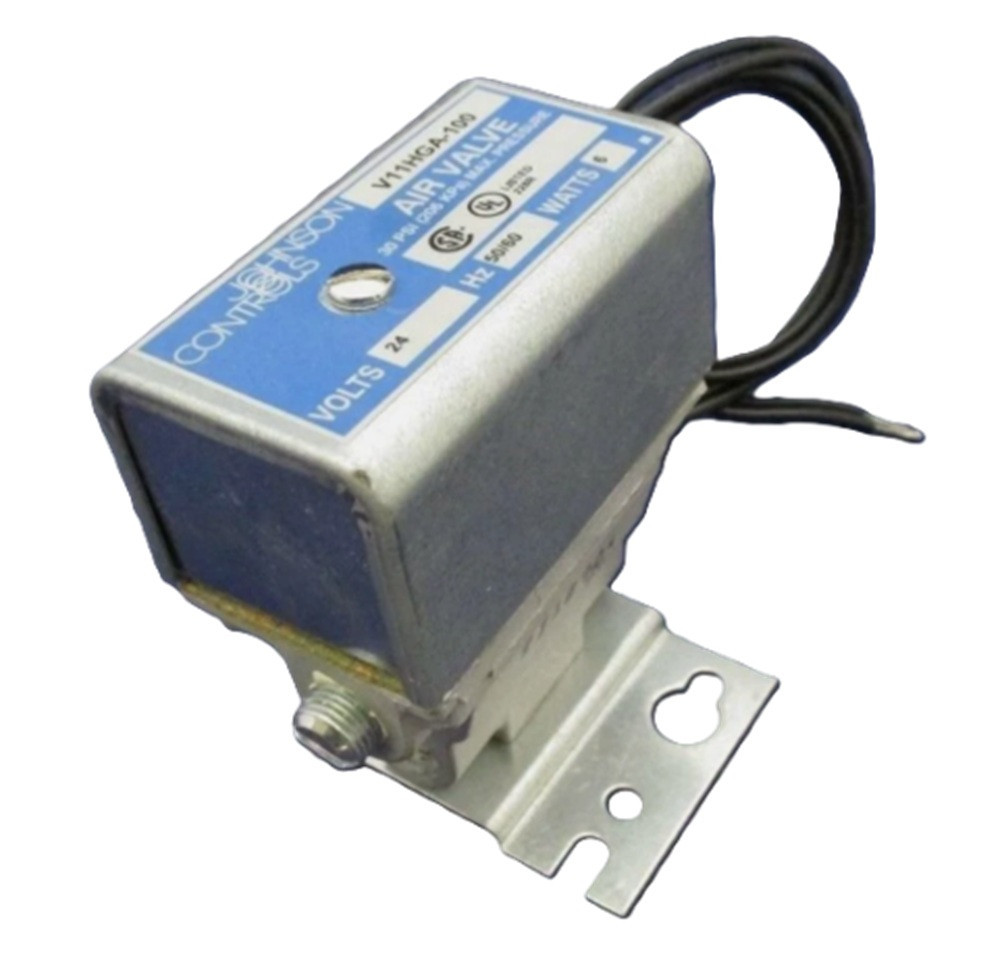 Johnson Controls #V11HGA-100 3-Way Solenoid Air Valve (24V), NEW