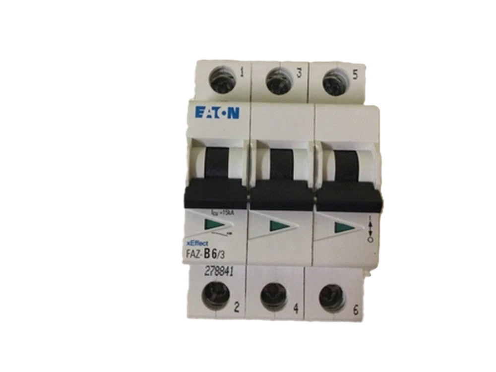 Moeller Eaton FAZ-B6/3 278841 Miniature Circuit Breaker, 6A, 3-Pole, B Curve, NEW