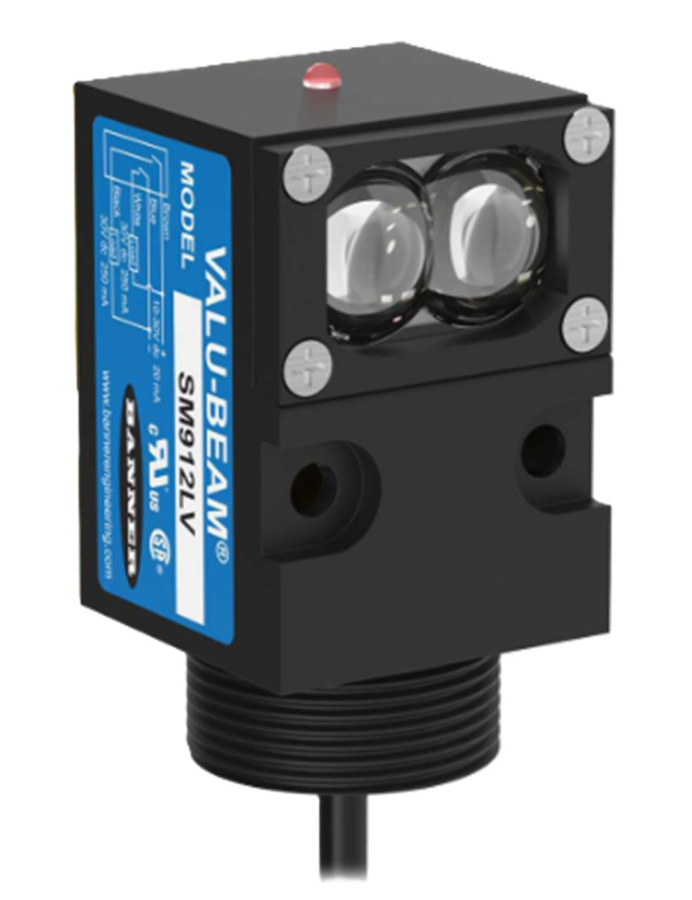 Banner Engineering SMA912LV 25176 AC Scanner Sensor, NEW