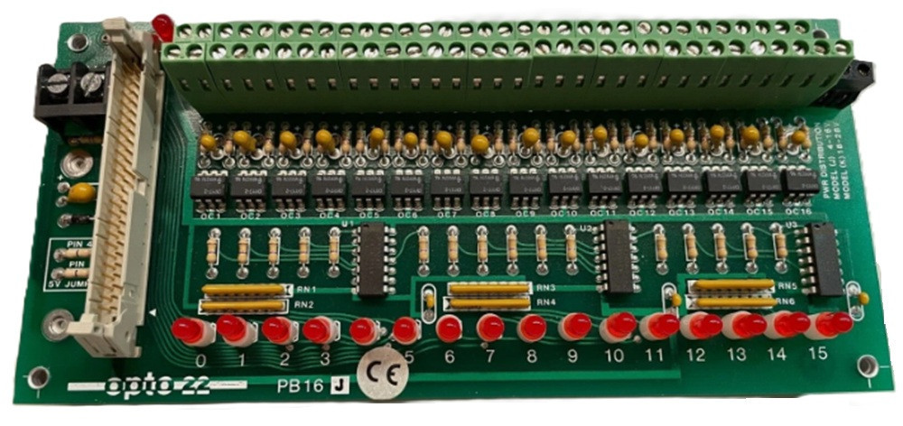 Opto 22 PB16J G1 DC Input 4-16 VDC 16-Channel Integral Rack, NEW