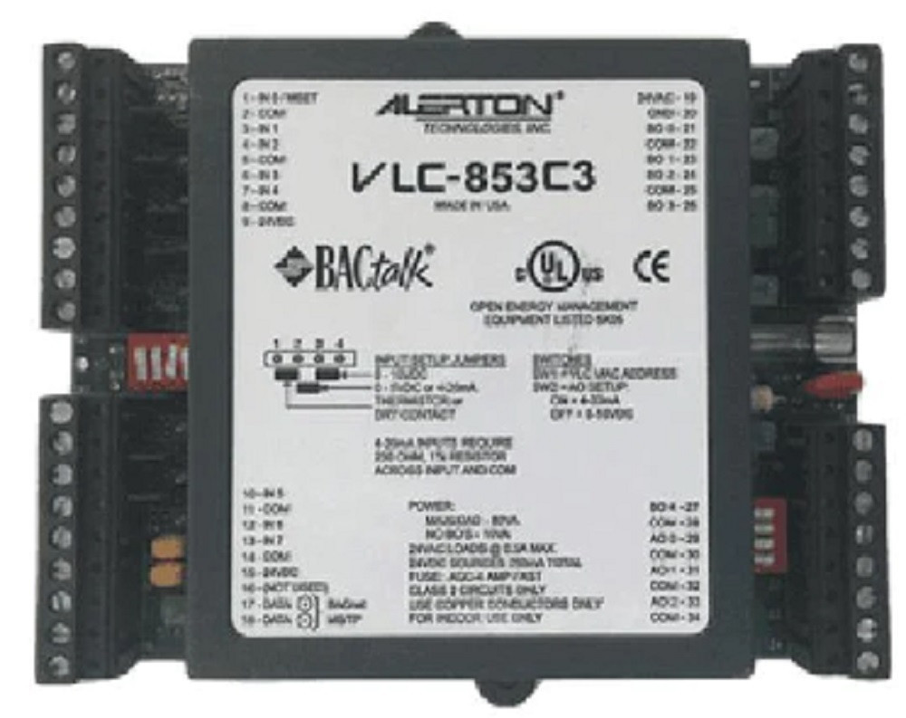 Alerton VLC-853C3 BACnet-Compliant High-Performance Field Controller, Refurbished