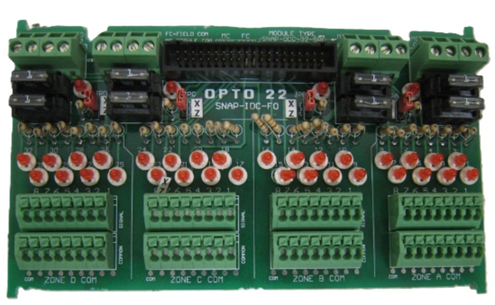 Opto 22 SNAP-IDC-FO Breakout Board, Refurbished