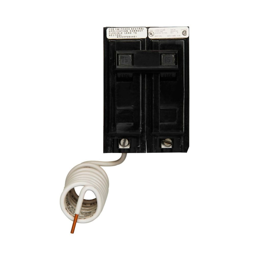 Eaton BAB2015H Circuit Breaker, Type BAB, 15A, 2-Pole, 10 kAIC, 120/240V, NEW