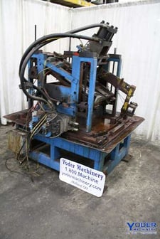 15 Ton, Tishken incline hydraulic cut-off press, swivel base, die rails, #67389