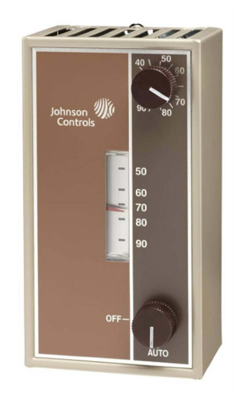 Johnson Controls T22CBC-3 Line Voltage Wall Thermostat, 40-90 Deg F (5-30 C), NEW