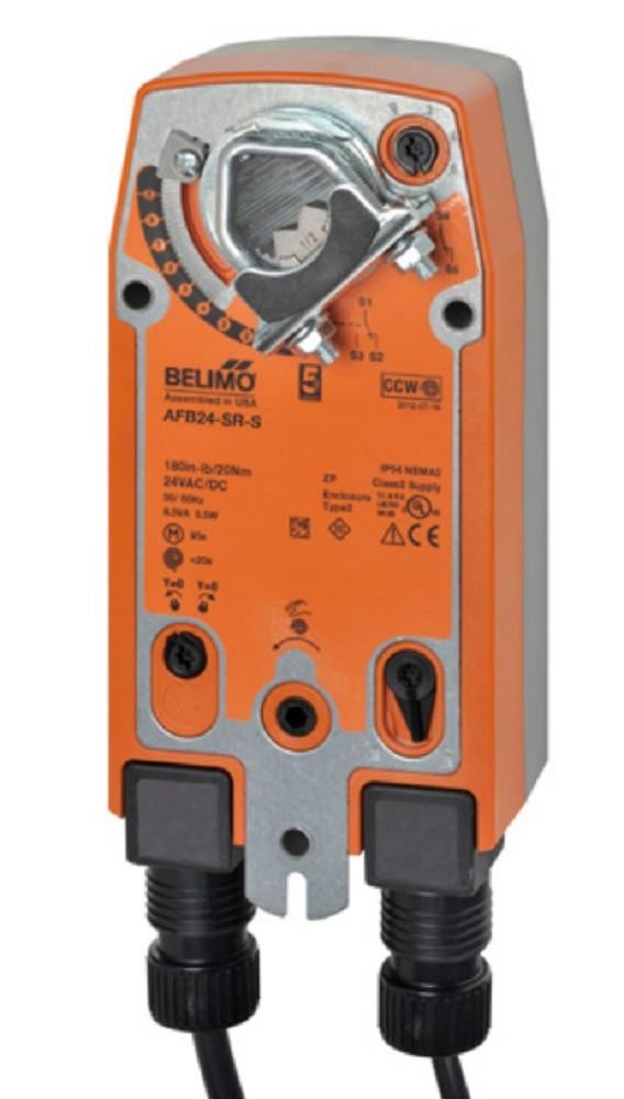 Belimo AFB24-SR-S Actuator, 180 in-lb 20 Nm, Spring Return, 2...10 V, Modulating, NEW