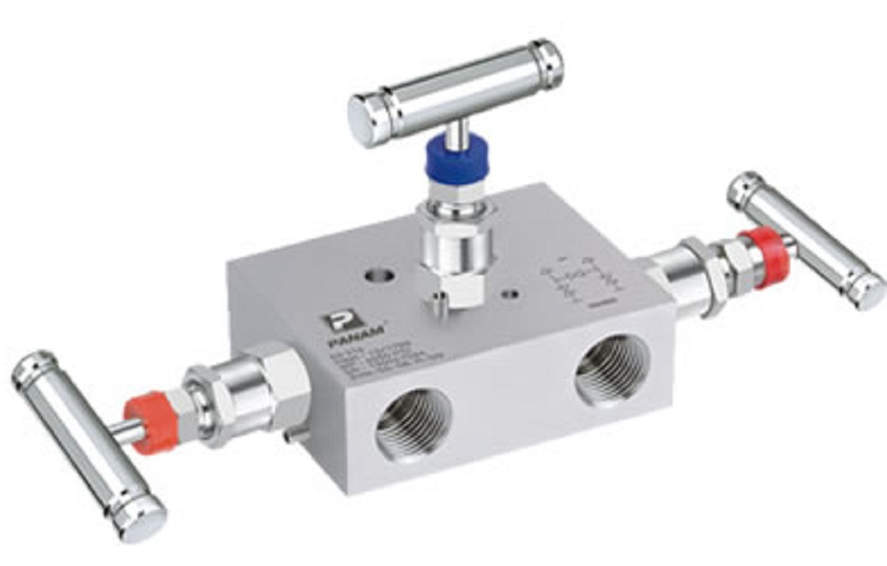Panam 3VM-SS-8-T-SG 3 Valve Manifold, Pipe to Flange, Sour Gas Service NACE MR, NEW