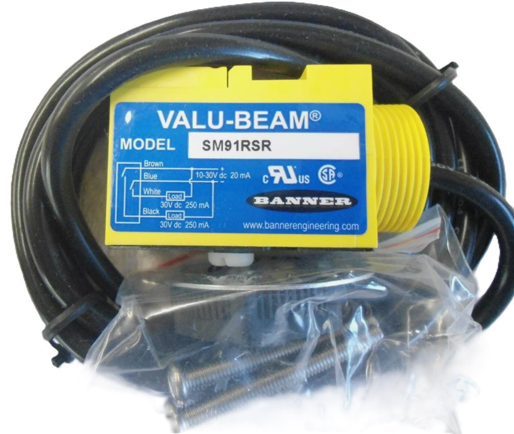 Banner Engineering SM91RSR 25288 Valu-Beam Sensor Receiver, Range 3 m Cable Load, NEW