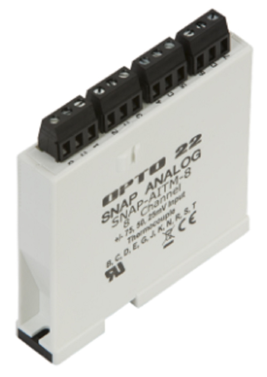 Opto 22 SNAP-AITM-8 SNAP 8-Ch B C D E G J K N R S T Thermocouple Input Module, Refurbished