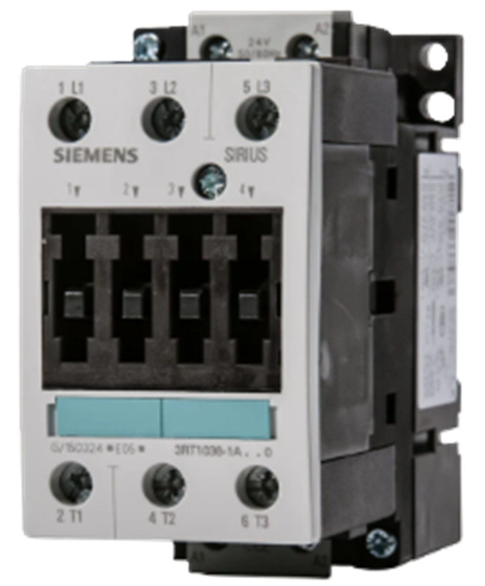 Siemens 3RT1036-1AC20 Contactor, AC-3 50 A, 22 kW / 400 V 24 V AC, 3-Pole, NEMA Size S2, NEW