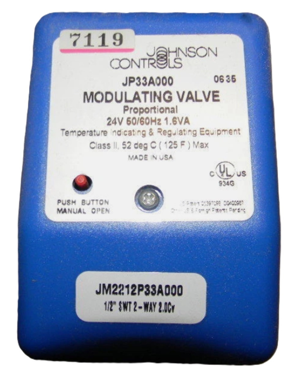 Johnson Controls JM2212P33A000 Valve With Actuator, NEW