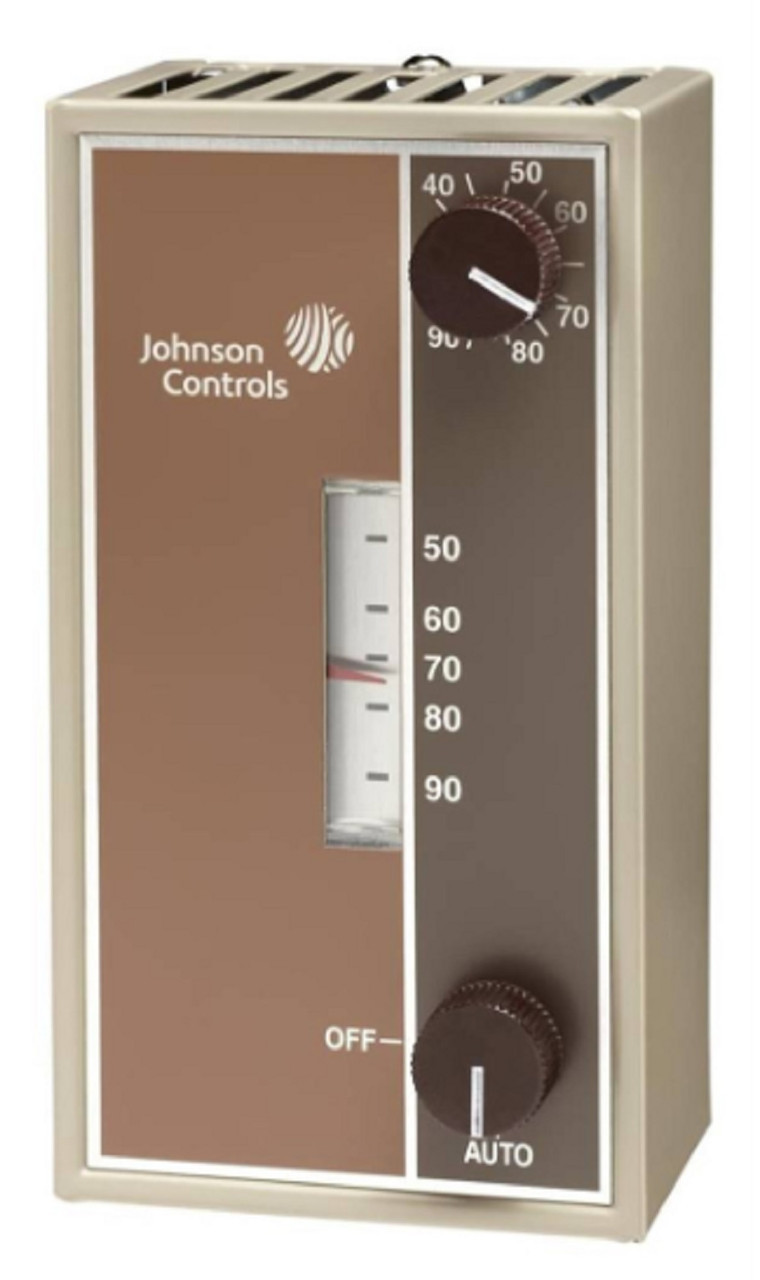 Johnson Controls T22BBC-1C Line Voltage Wall Thermostat, 40-90 Deg F (5-30 C), NEW