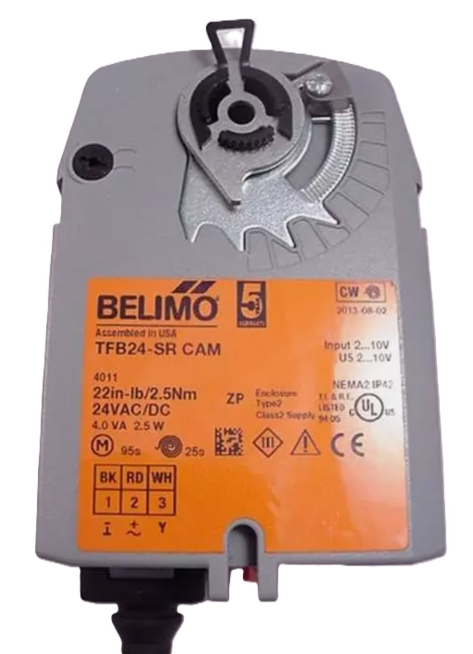 Belimo TFB24-SR CAM Spring Return Damper Actuator, 24VAC/DC, 22 in-lb Torque, NEW