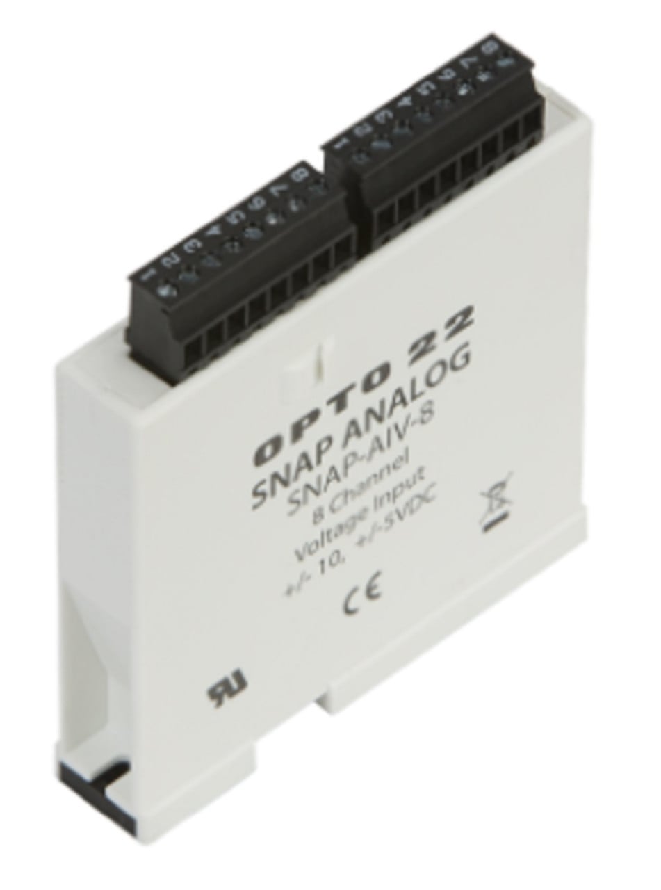 Opto 22 SNAP-AIV-8 SNAP 8-Ch -10VDC to /10VDC Analog Input Module, Refurbished