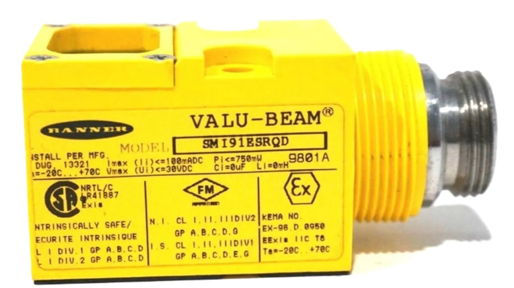 Banner SMI91ESRQD 25689 Valu-Beam Emitter Sensor, Range 3 m, Input 10-30 V dc, NEW