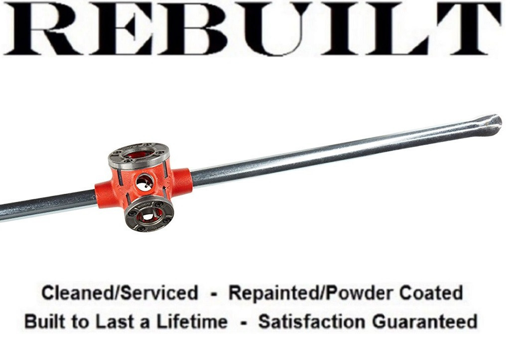 Ridgid 30A 3-Way Pipe Threader, 3/8" 1/2" 3/4" NPT, With Standard right hand Alloy Dies, Refurbished