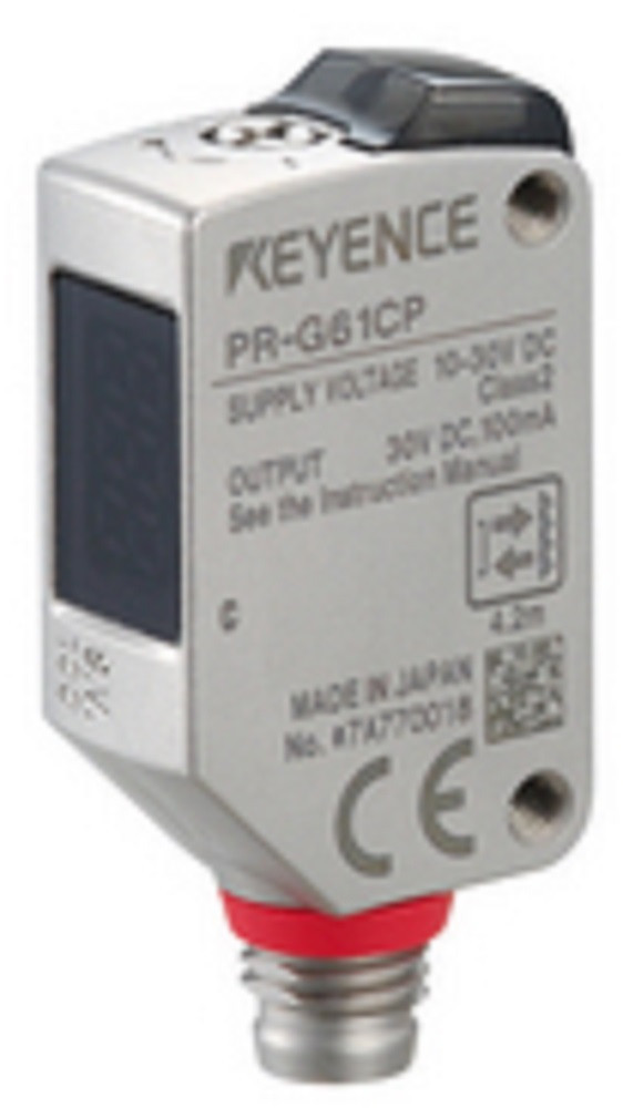 Keyence PR-G61CP Photolectric Sensor, Square Retro-Reflective M8 Connector Type, NEW
