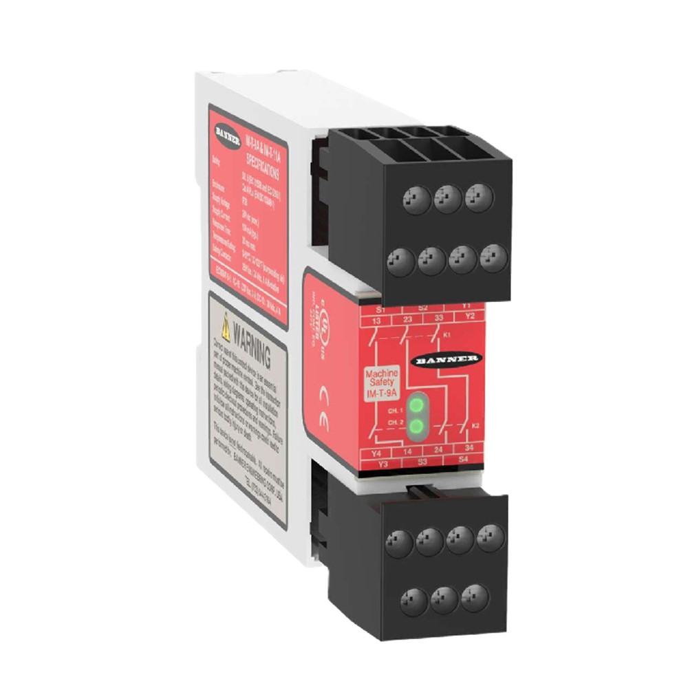 Banner IM-T-9A 61425 Relay Module for Safety Light Curtain/Control with EDM, NEW