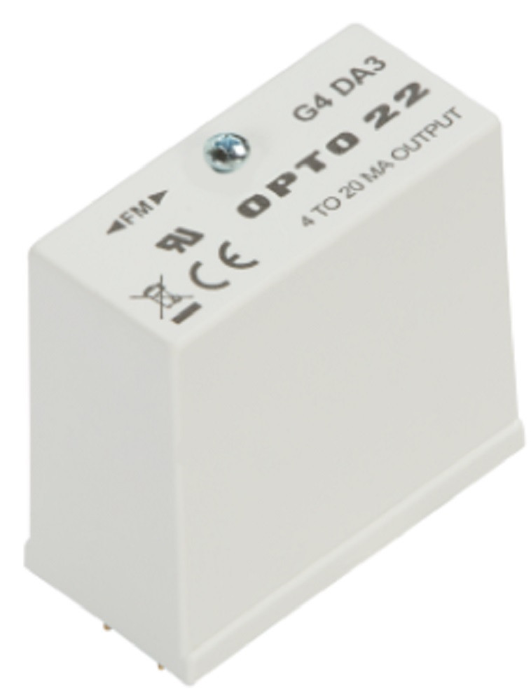 Opto 22 G4DA3 G4 Family DA3 Analog Output Module, 4-20 mA, 16 uA, 12 Bits Res, NEW