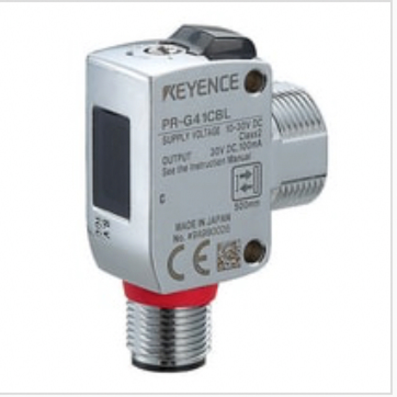 Keyence PR-G41CBL Photoelectric Sensor, M18 Threaded, Diffuse Reflective, M12, NEW