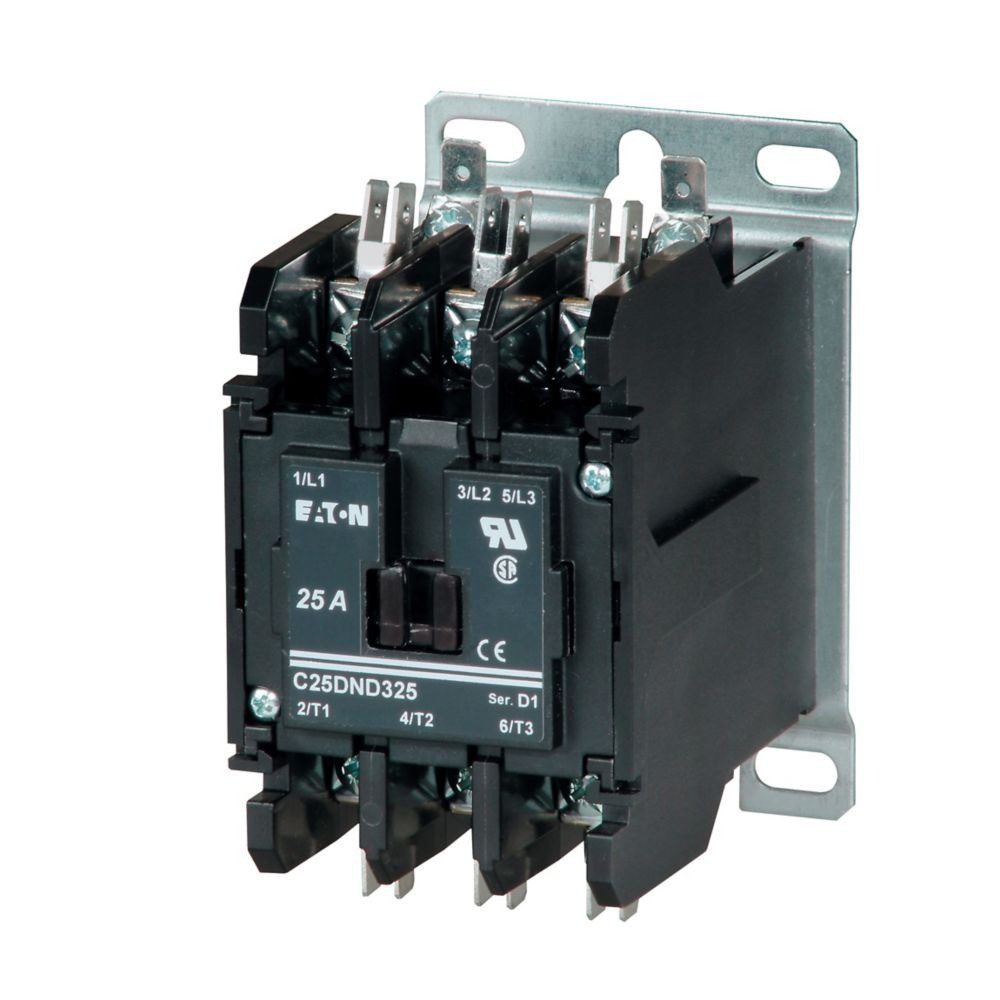 Eaton C25DND2151T Definite Purpose Contactor, Quick, 15a, 24 Vdc, NEW