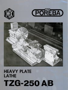 157" x 393" Poreba #TZG400, 100 RPM, 30 ton capacity, threading, taper, 100 HP, 1980, #27429