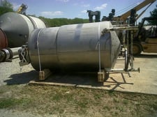 1000 gallon Stainless Steel jacketed kettle, jacketed mix tank, sweep type mixer/agitator, approx. 58" dia