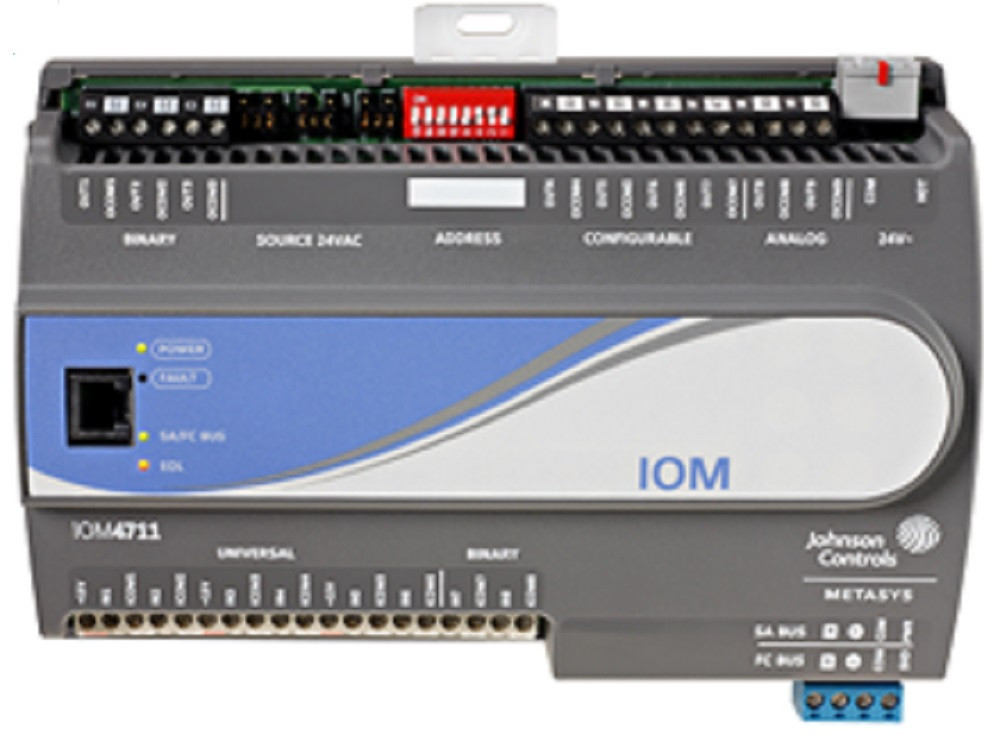 Johnson Controls MS-IOM1711-0 Input Output Module, 4-Point IOM w 4 BI, FC SA Bus, Refurbished