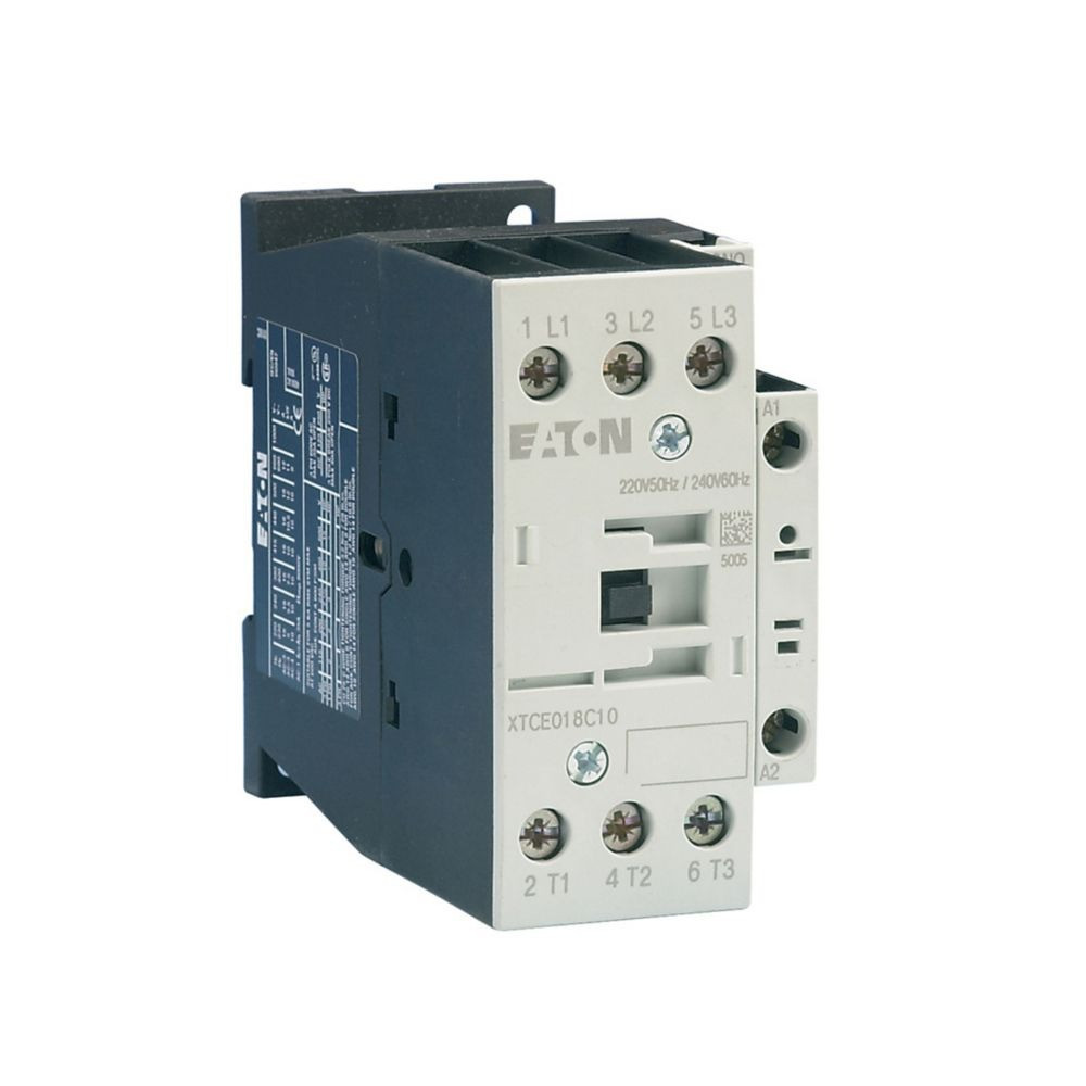 Eaton XTCE025C10T IEC Contactor, 25A, 24 Vac, 50-60 Hz, 1NO, 25A, Frame C, NEW