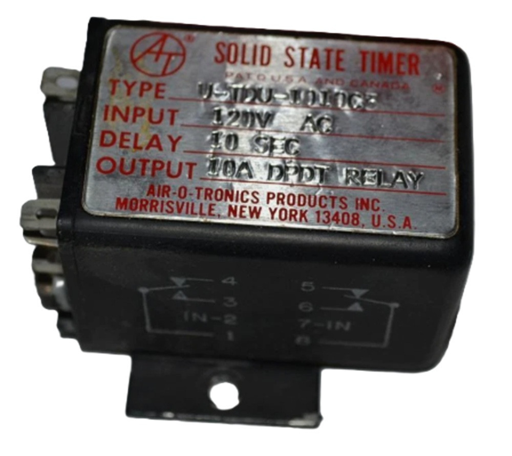 Air-O-Tronics U-TDU-1010C3 Timing Relay 10A 120VAC, NEW