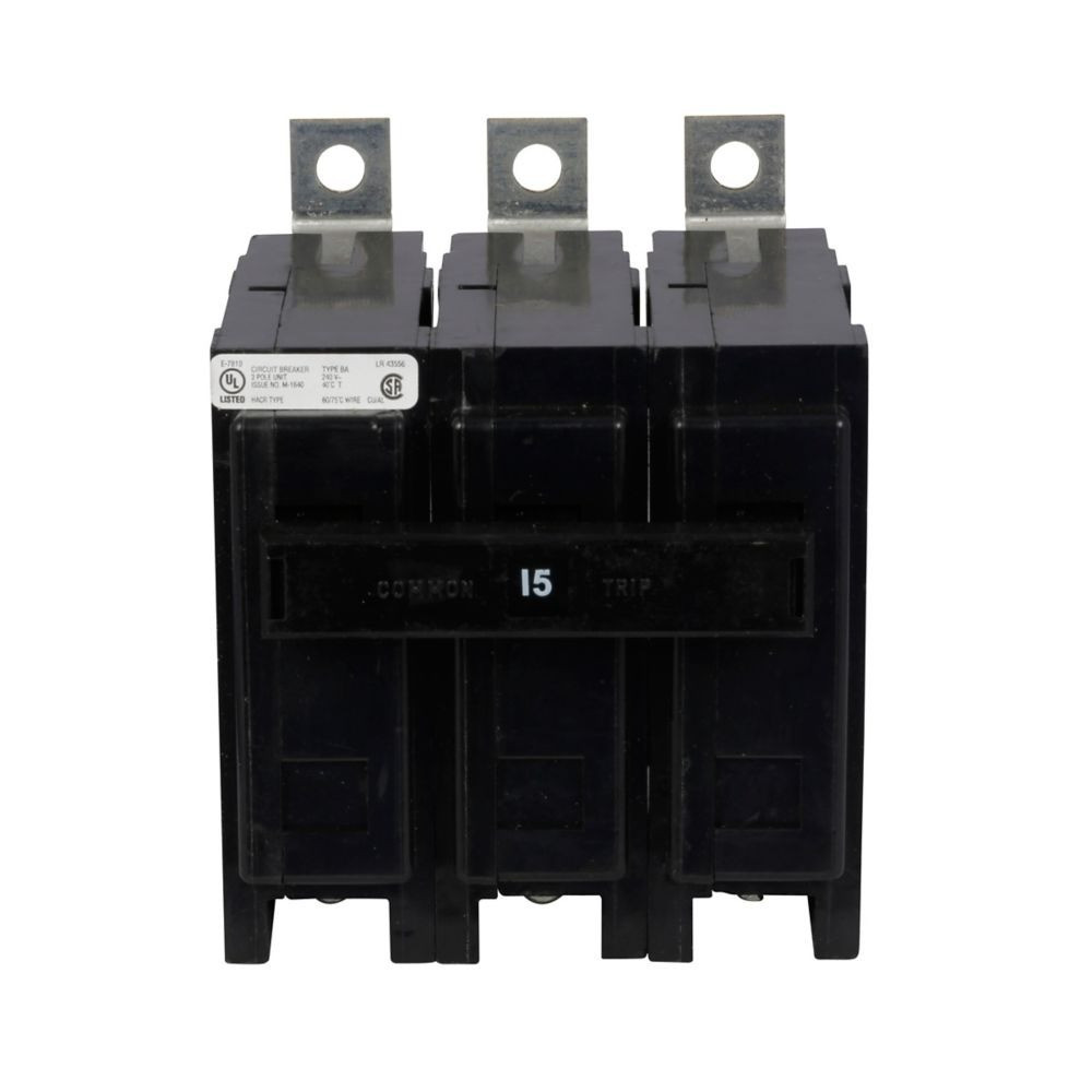 Eaton BAB3015H Quicklag Industrial Thermal-magnetic Circuit Breaker, 15A, NEW