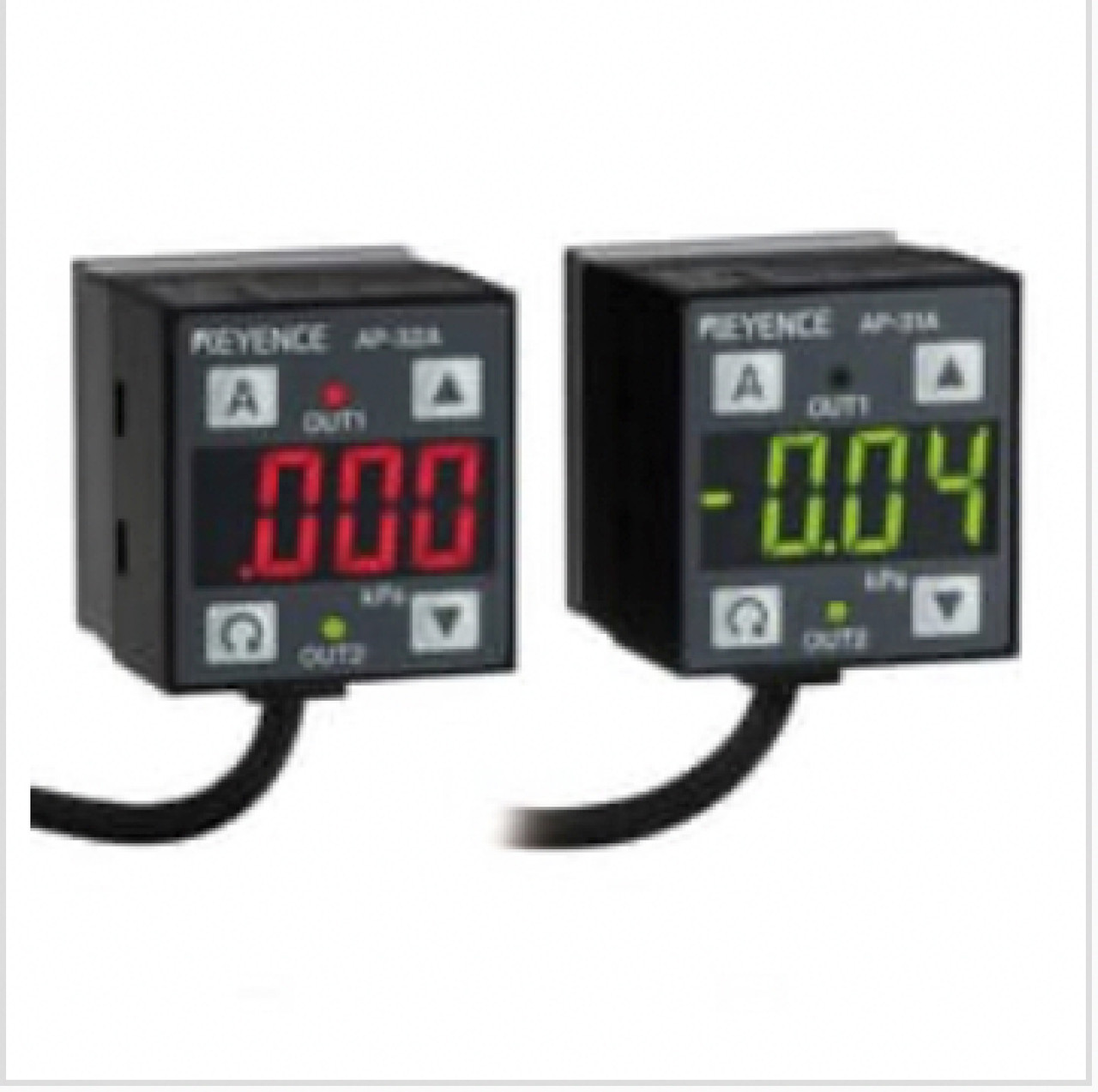 Keyence AP-31ZA Two-Color Digital Display Pressure Sensor, Main, -101.3 kPa, NPN, NEW