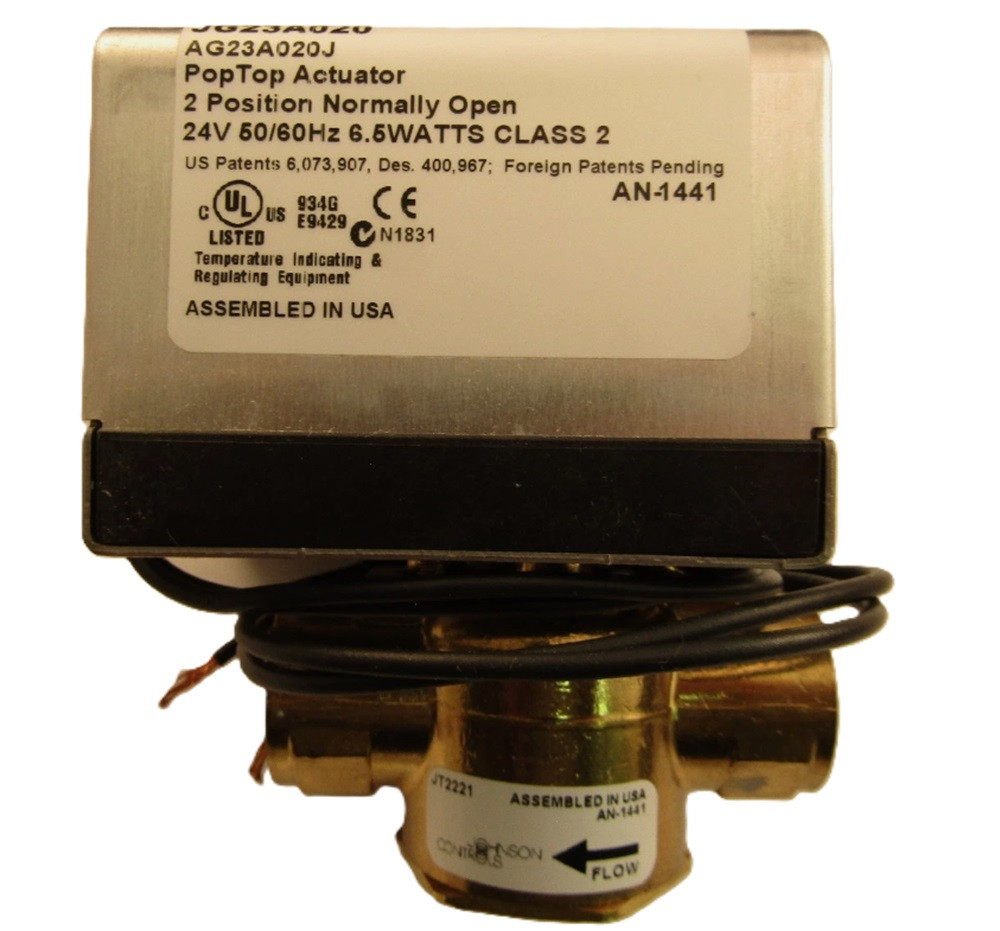 Johnson Controls JT2221G23A020 Valve Actuator, Spring Return, 24 VAC, NEW