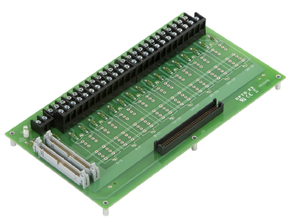 Opto 22 PB32HQ Quad Pak 8-Module Rack with Header Connector for G4EB2 B4 Brain, Refurbished