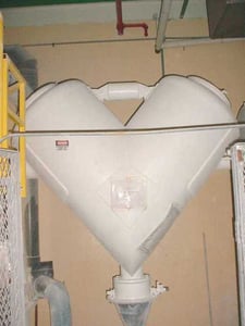 30 cu.ft. Gemco, Stainless Steel V twin shell blender, rated 100 lb./cu.ft,. 5 HP drive, shell 13.6 RPM