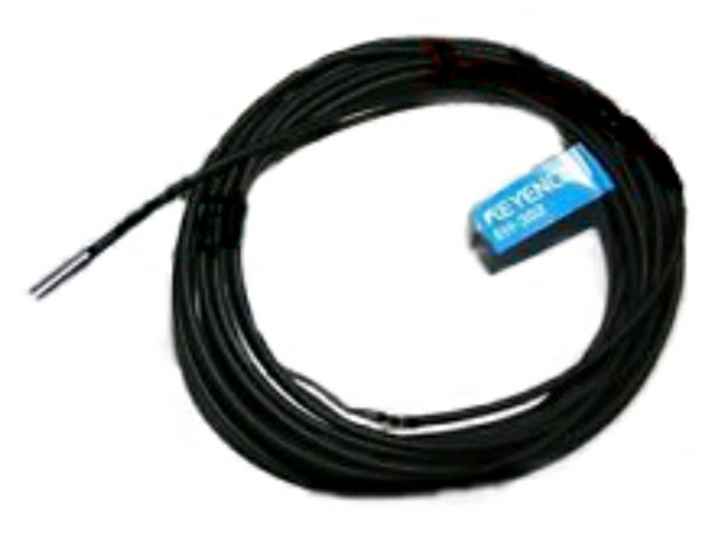 Keyence EH-302 Fiber Optic Proximity Sensor Head, Range 0-.6m, 3m, Shielded Type (2 available), NEW
