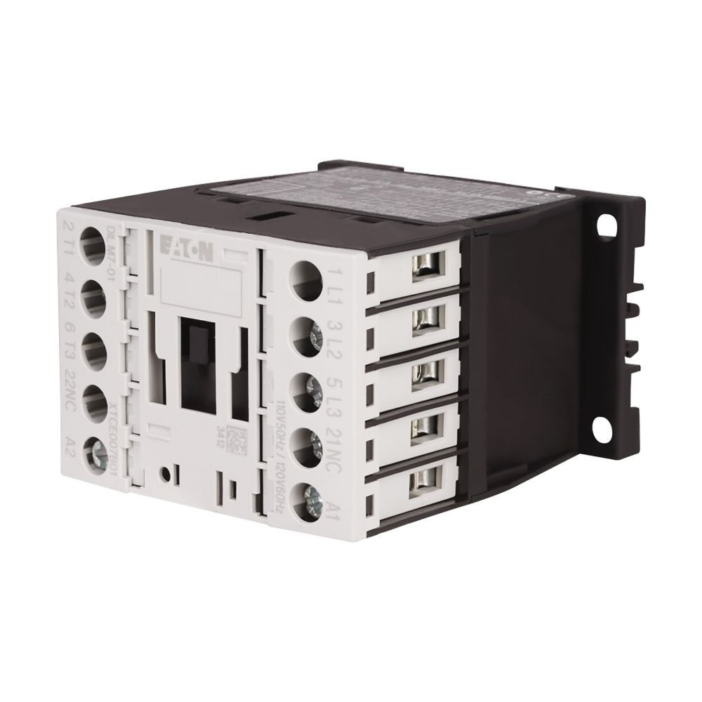 Eaton XTCE007B01A Contactor, 7A, 110 Vac 50 Hz, 120 Vac 60 Hz, 1NC, 7A, Frame B, NEW