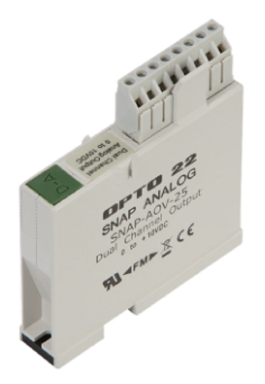 Opto 22 SNAP-AOV-25 SNAP 2-Ch 0-10 VDC Analog Voltage Output Module, Refurbished