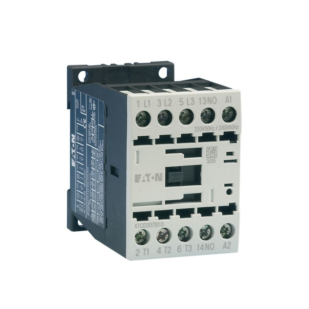 Eaton XTCE009B10TD IEC Contactor, 9A, 24 Vdc, 1NO, 9A, Frame B, 45 mm, NEW