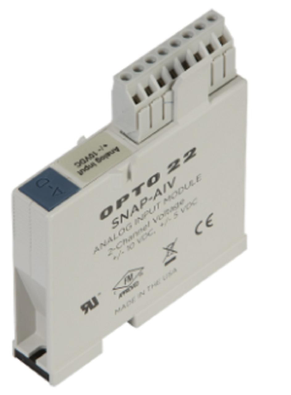 Opto 22 SNAP-AIV SNAP 2-Ch -10VDC to /10VDC Analog Input Module, Refurbished