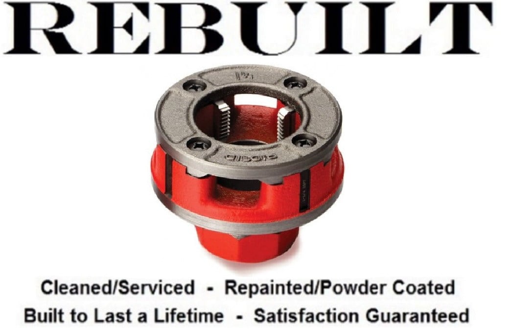 Ridgid 37050 11-R Pipe Threading Die Head, Complete, 1 Inch NPT, Alloy right hand, Refurbished