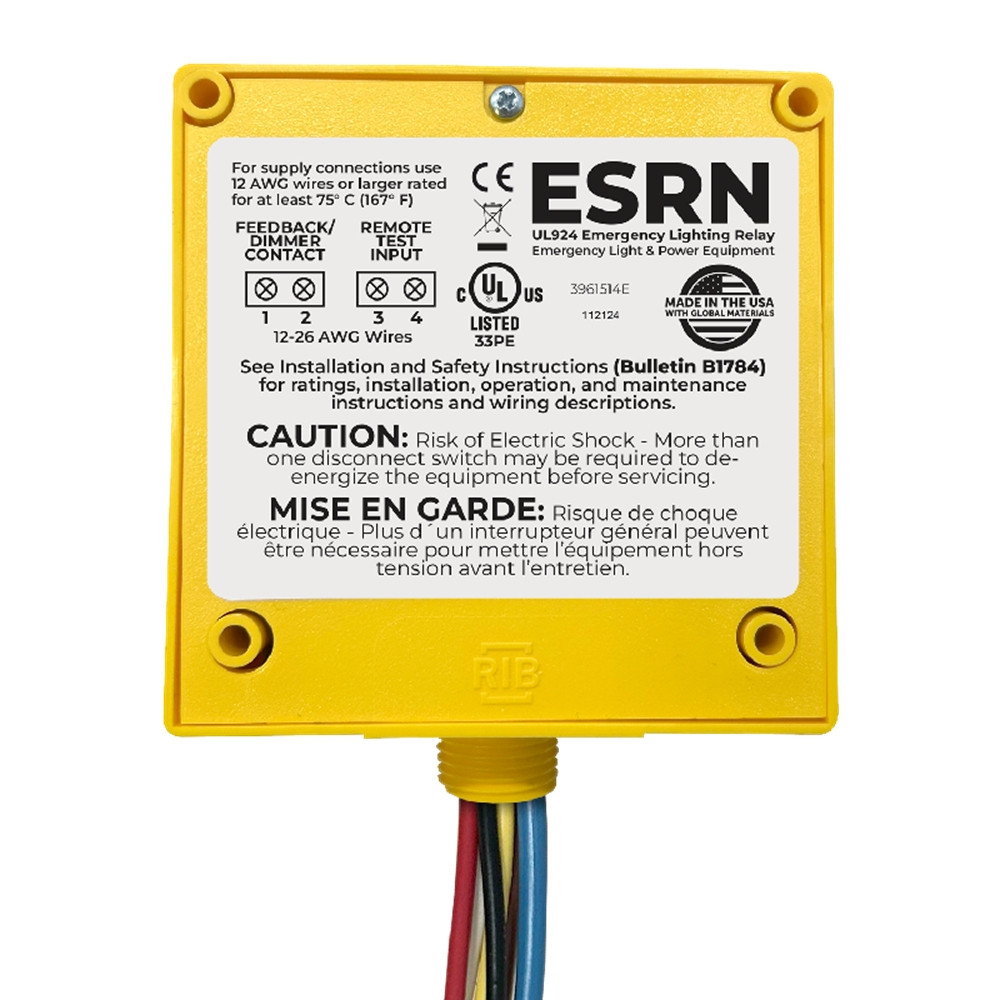 Functional Devices RIB ESRN UL924 Enclosed Relay ESR/Auxillary Contacts 20A, NEW