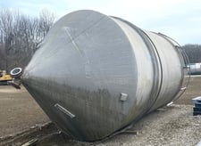 Image for Aluminum silo, 12' dia. x 15' T/T + 6' lgth, cone bottom, 1700 cu.ft. (12700 gallons) capacity, previous use pet pellet