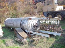 1550 gallon Newarc Welding, Stainless Steel tank, rated for 2 psi & partial vacuum @ 200°F, 3" CBO (center