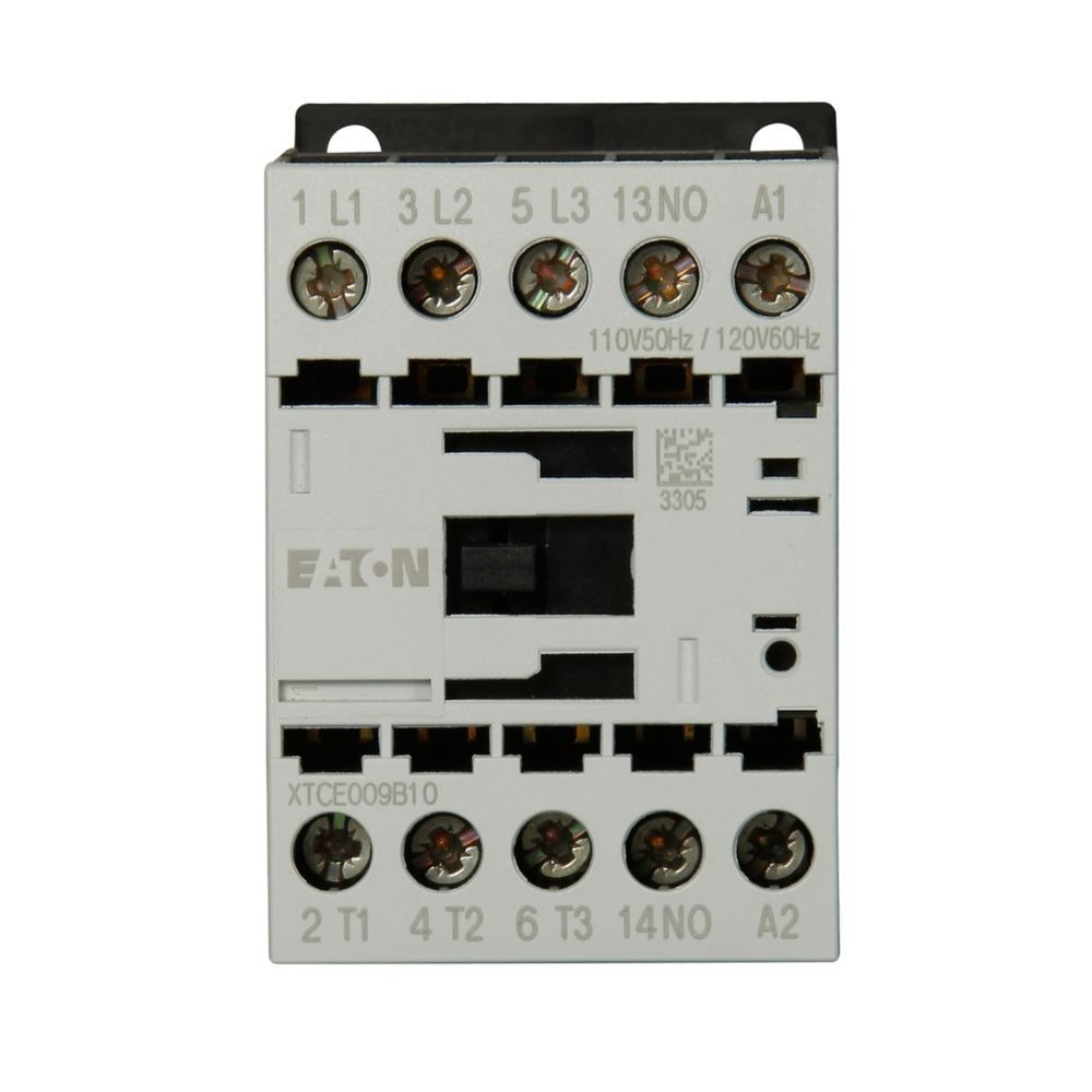 Eaton XTCE009B10A XT IEC Contactor, 9A, 110 Vac 50 Hz, 120 Vac 60 Hz, 1NO, 9A, NEW