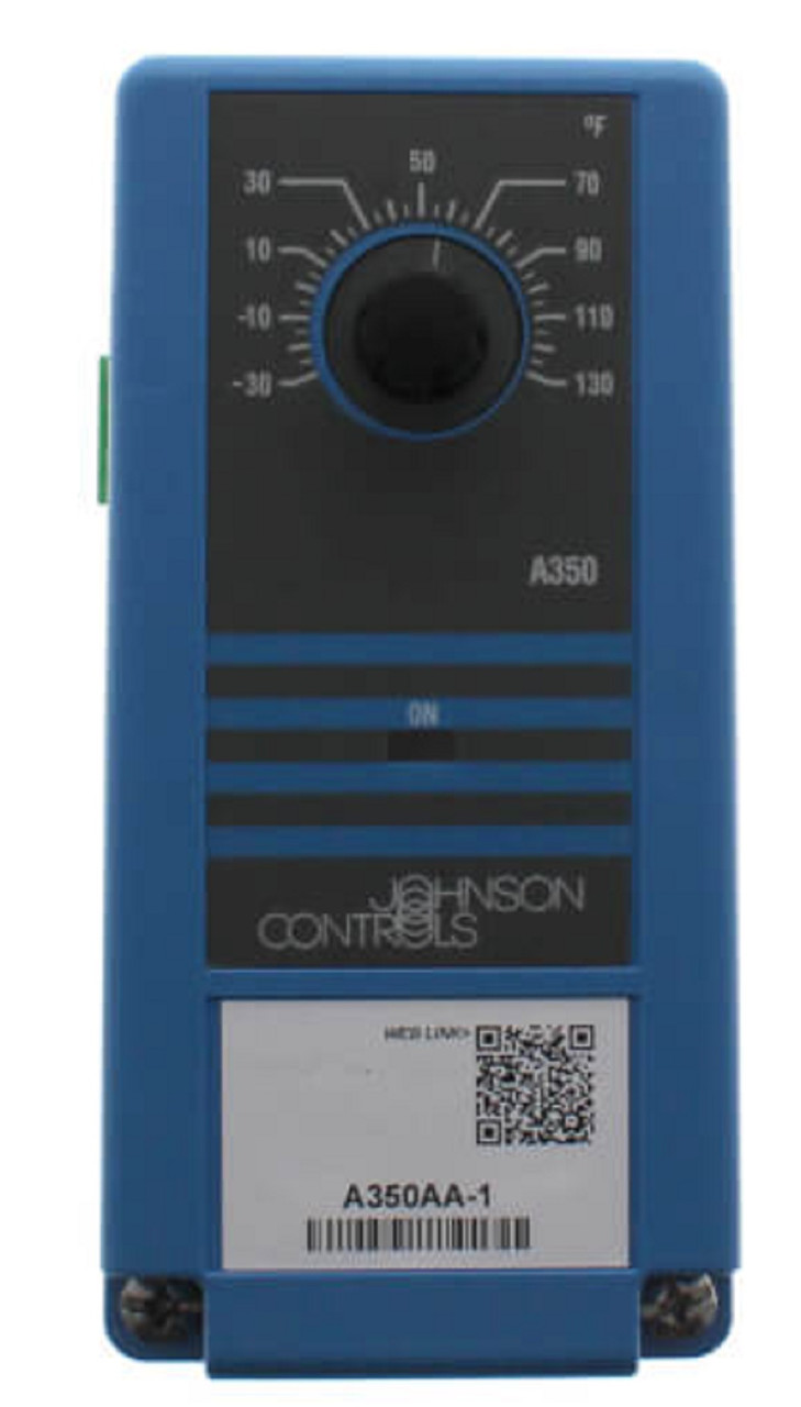 Johnson Controls A350AA-1 SPDT On/Off Electric Temperature Control, -30 to 130F, Refurbished