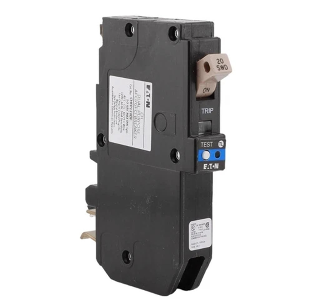 Eaton CHFP120DF AFCI GFCI Circuit Breaker, 20A, 10 kAIC, 1-Pole, PON, NEW
