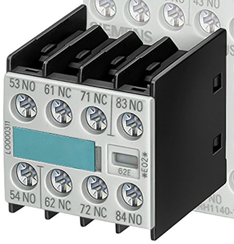 Siemens 3RH1911-1GA40 Auxiliary Switch Block for 3RH Contactor, 80E, 4NO, 4 Pole, NEW