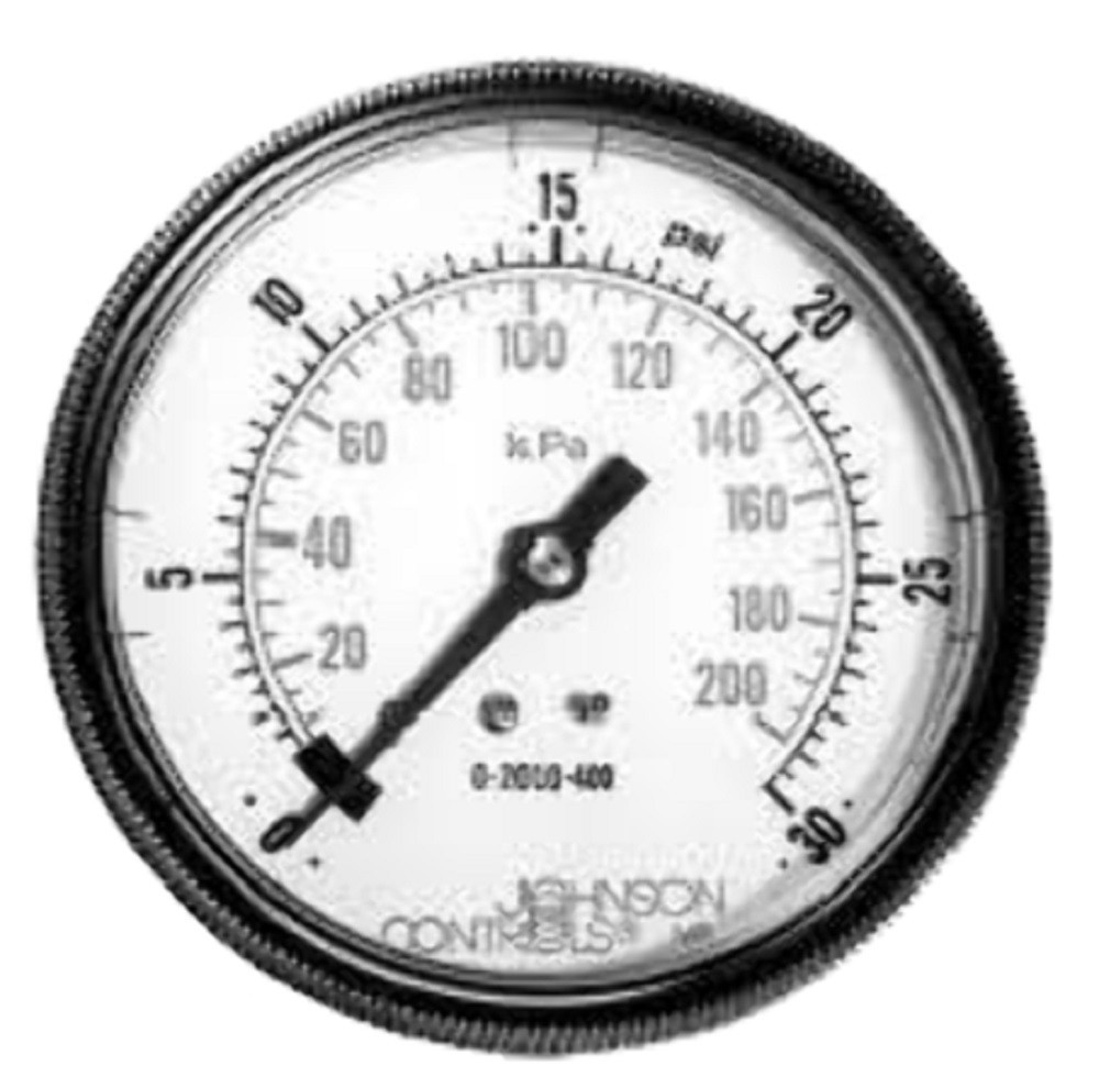 Johnson Controls G-2010-101 Air Pressure Gauge, 2 in., 0 To 30 Or 0 To 200 Range, NEW